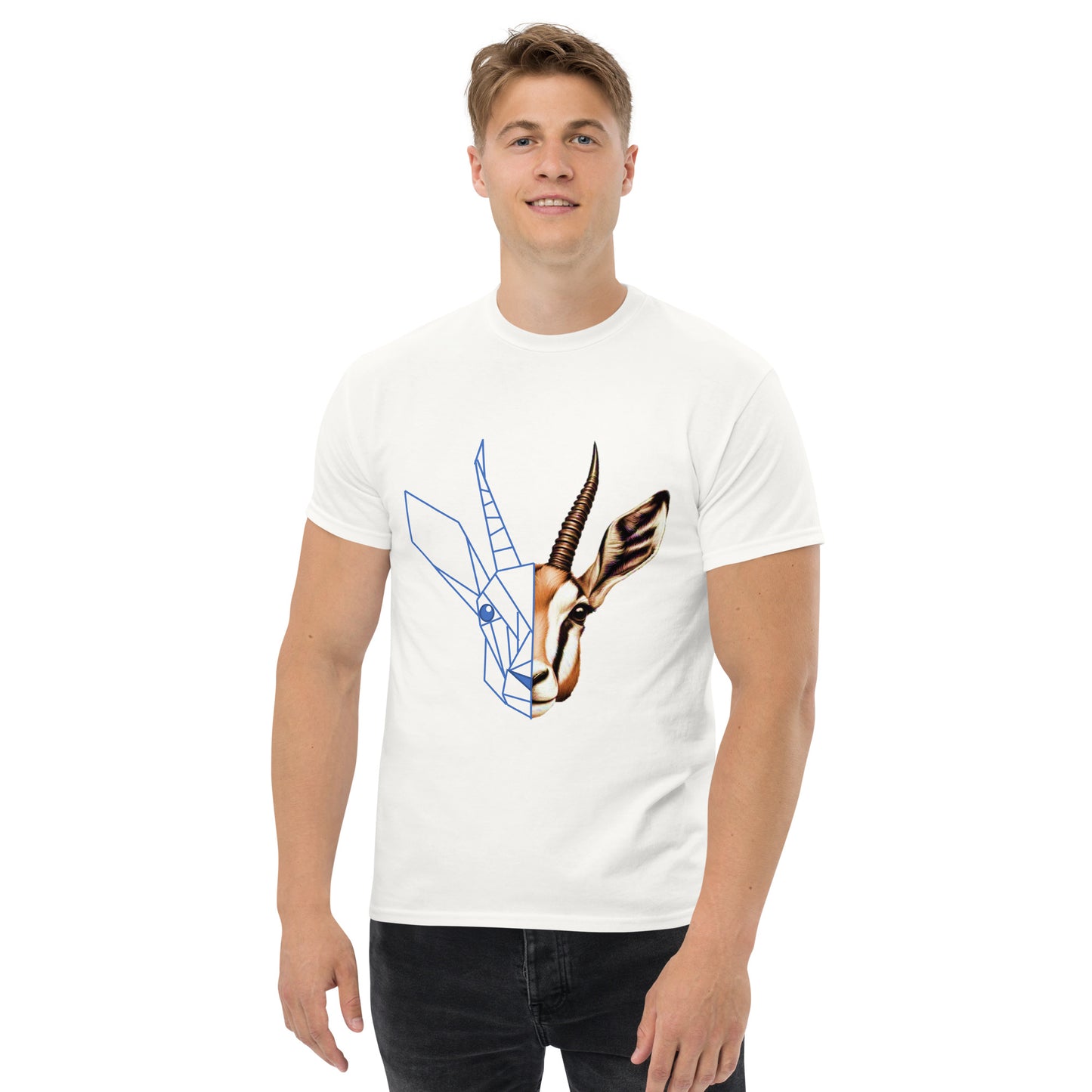 🦌 Embrace Elegance with Our Gazelle Print Classic Tee! 🦌